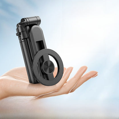 Mini Magnetic Selfie Stick Strong magnetic connection for secure phone placement Bluetooth Remote 15-meter range for convenient shooting